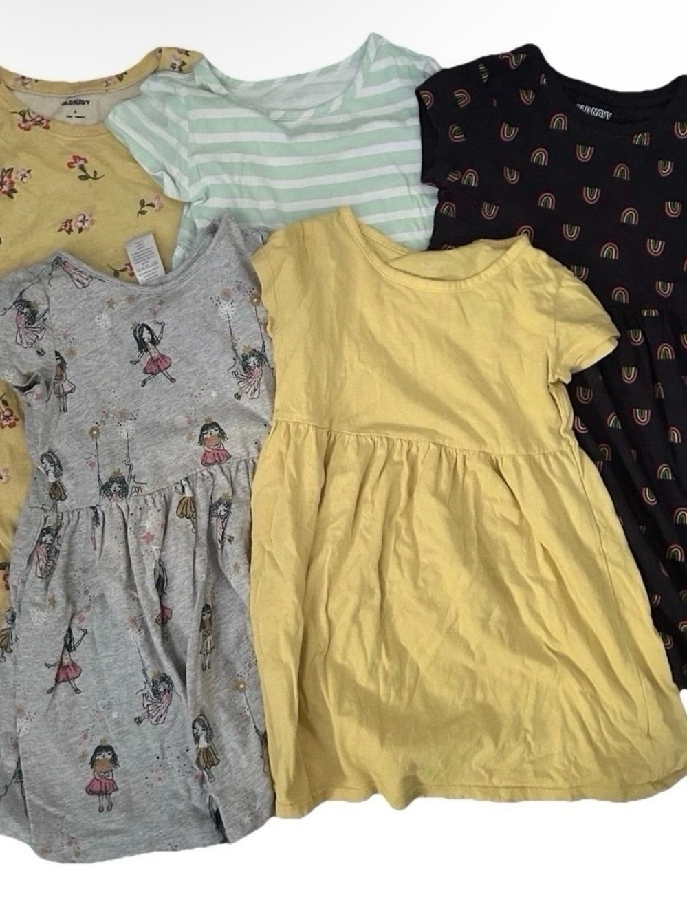 Lot Of 5 Toddler Girls Summer Dresses Size 4